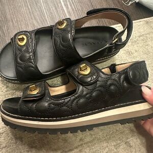 Coach Black Platform Sandals
